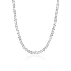 Oval Diamond Tennis Necklace