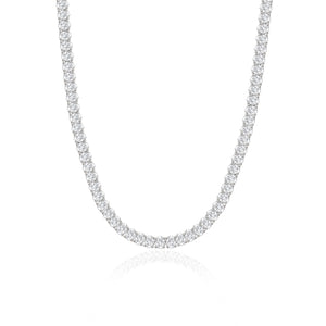 Oval Diamond Tennis Necklace