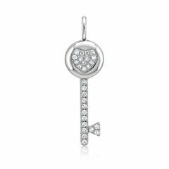 Heart Key Charm