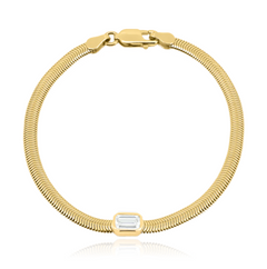 Solitaire Diamond Snake Bracelet