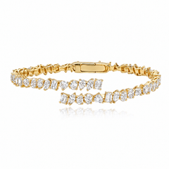 Swirl Diamond Multi Shape Bangle