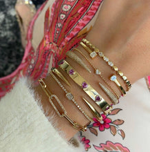 Load image into Gallery viewer, Three Oval Diamond Golden Bracelet
