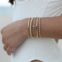 Load image into Gallery viewer, Solitaire Diamond Half Tennis Half Cuban Bracelet
