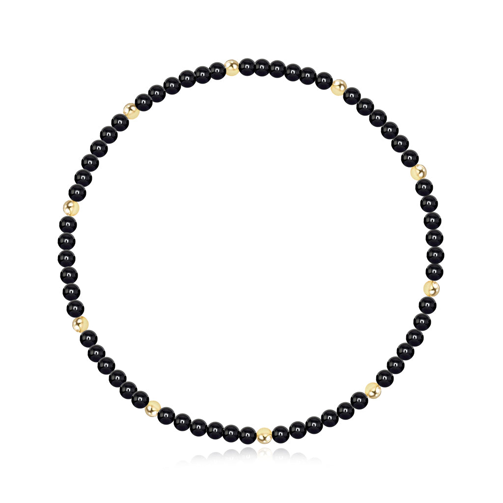 Gemstone and Gold Bead Bracelet
