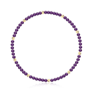 Gemstone and Gold Bead Bracelet