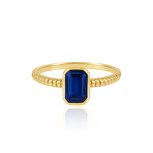 Load image into Gallery viewer, Gemstone Bezel Gold Rope Ring
