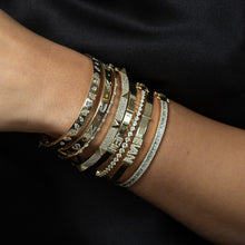 Load image into Gallery viewer, Shared Prong Round Diamond Bangle
