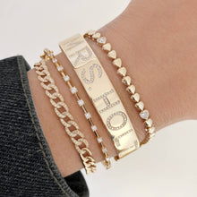 Load image into Gallery viewer, Diamond Gold Segment Bangle
