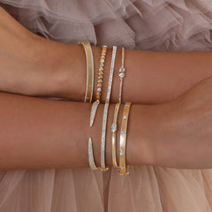 Three Line Pave Bangle