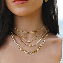 Load image into Gallery viewer, Dangling Bezel Diamond Ball Chain
