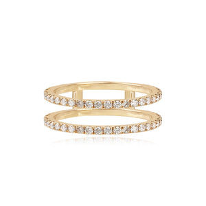 Pave Double Band Ring