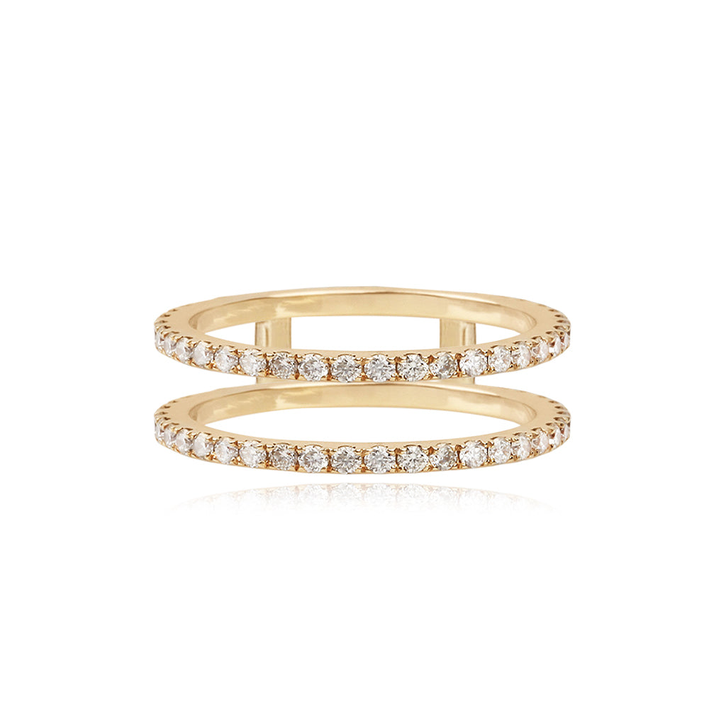 Pave Double Band Ring