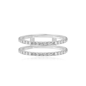 Pave Double Band Ring