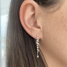Load image into Gallery viewer, Drop Round and Pear Diamond Earrings
