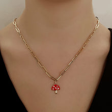 Load image into Gallery viewer, Enamel Mushroom Charm
