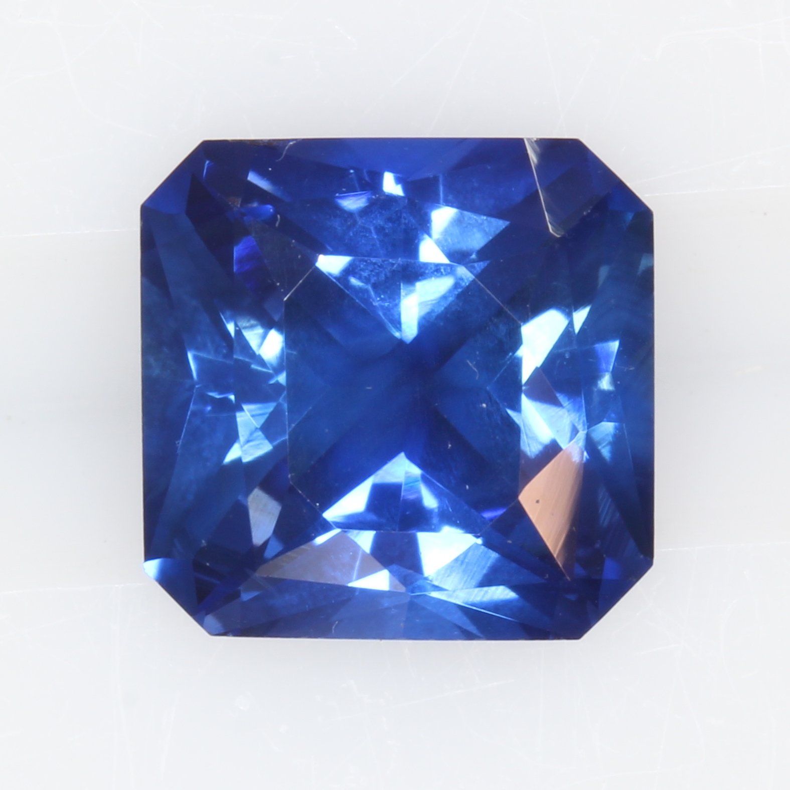 1.40 Carat Asscher Cut Blue Sapphire