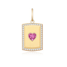 Load image into Gallery viewer, Mini Gemstone Pave Plate Charm
