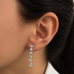 Multi-Shape Lab Diamond Cascade Earrings