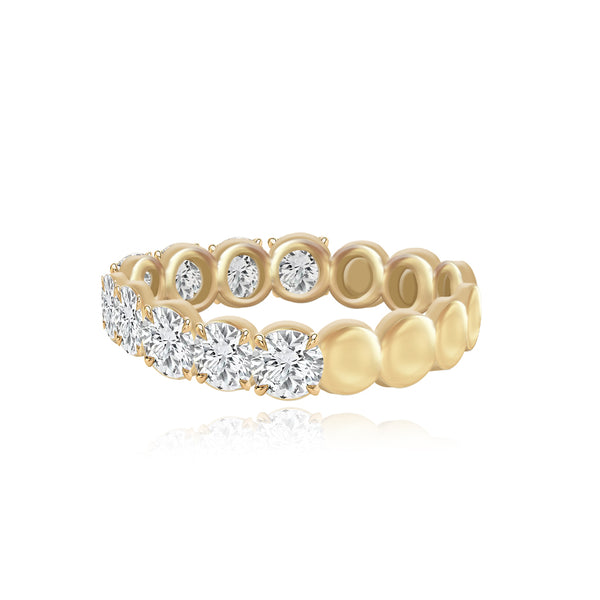 Bridal Half Round Cut Half Gold Ring