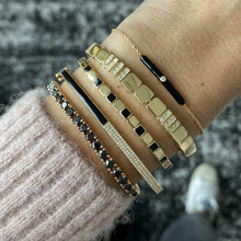 Load image into Gallery viewer, Large Golden Square Pave Rectangles Bracelet
