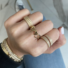 Load image into Gallery viewer, Initials and Heart Gold Ring
