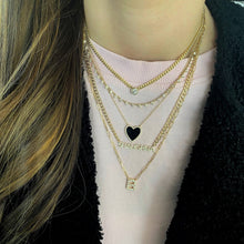 Load image into Gallery viewer, Three Prongs Setting Diamond Spaced Chain Necklace
