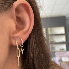 Load image into Gallery viewer, Three Medium Pave Paperclip Earrings
