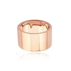 Thick Gold Cigar Band Ring