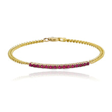 Load image into Gallery viewer, Gemstone Cuban Chain Bracelet
