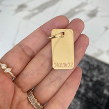 Load image into Gallery viewer, Men’s Diamond Initials Dog Tag Charm
