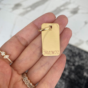 Men’s Diamond Initials Dog Tag Charm