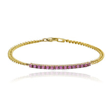 Load image into Gallery viewer, Gemstone Cuban Chain Bracelet
