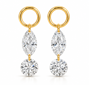 Two Lab Diamonds Floating Earring Charm