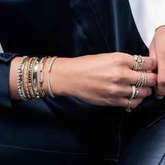 All Around Diamond Link Paperclip Bracelet