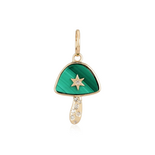 Load image into Gallery viewer, Stone Mushroom Center Star Charm
