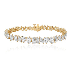 Multi Shape Diamond Tennis Bracelet