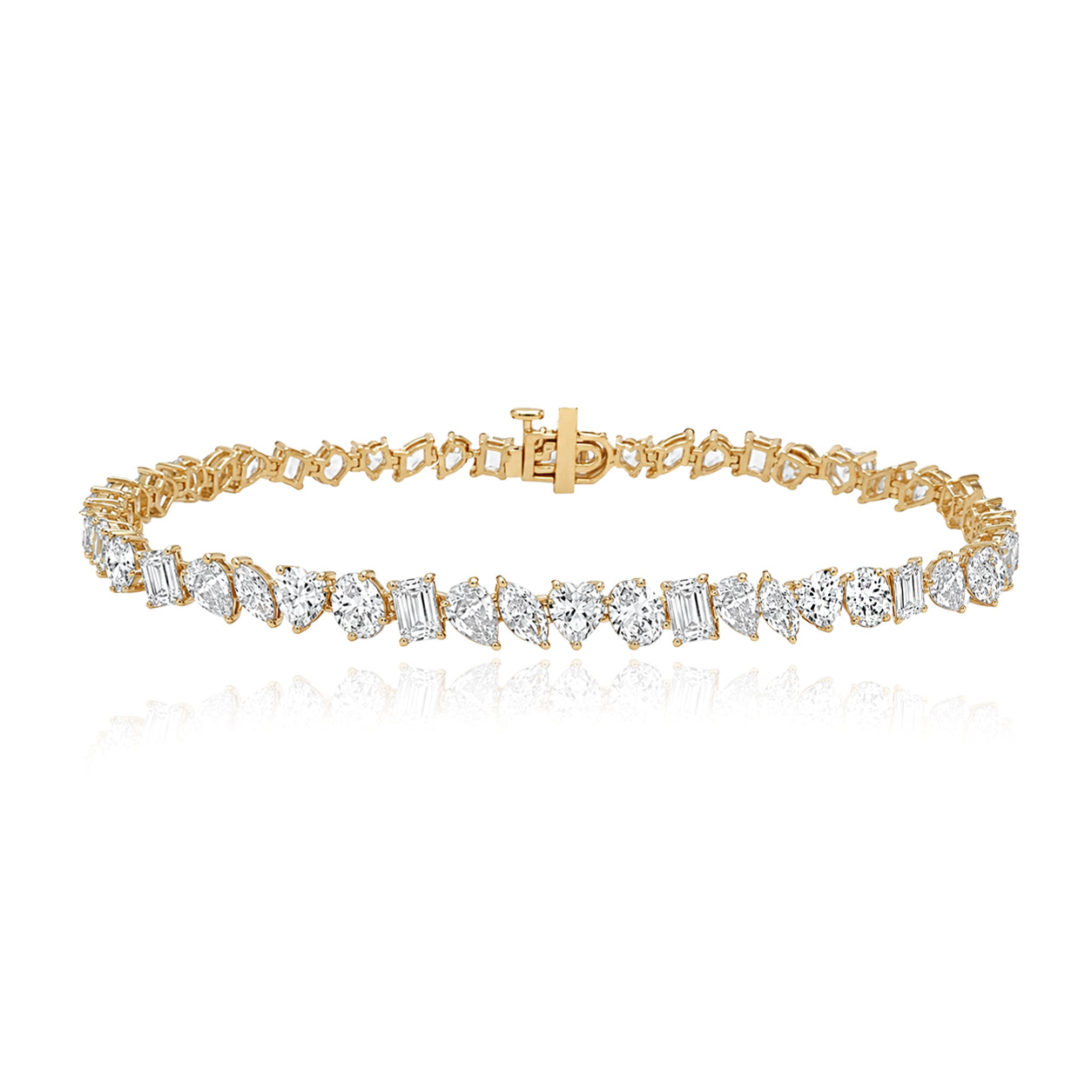 Multi Shape Diamond Tennis Bracelet