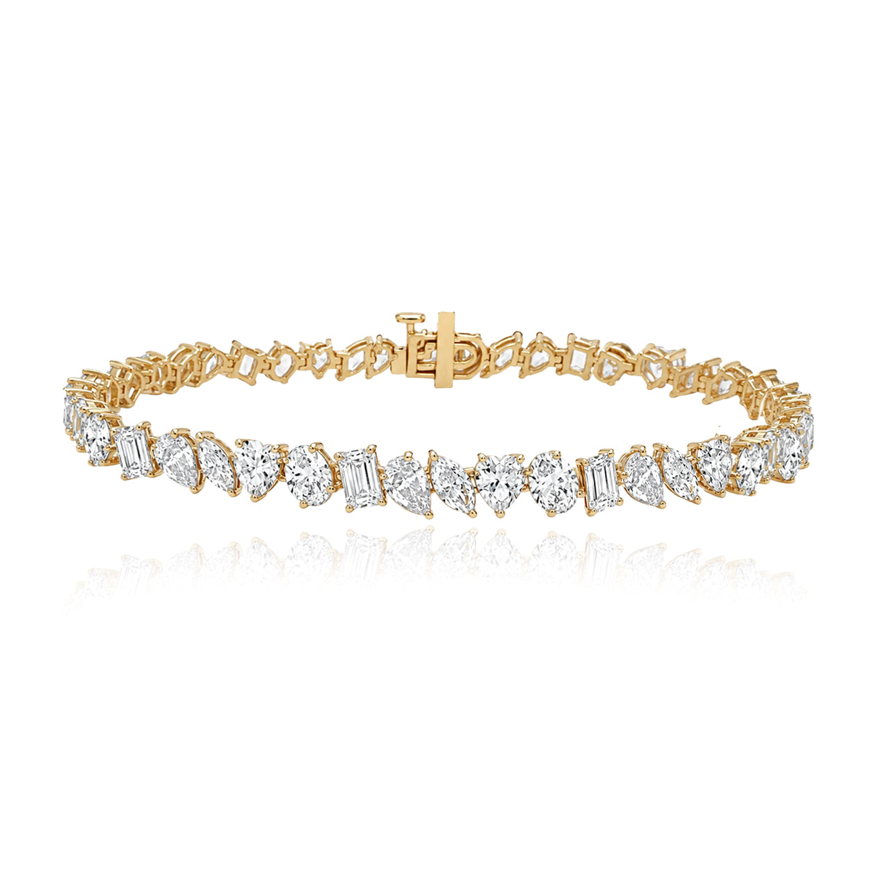 Multi Shape Diamond Tennis Bracelet
