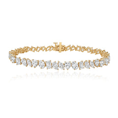 Multi Shape Diamond Tennis Bracelet