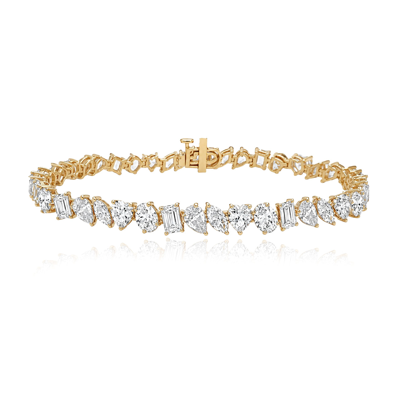 Multi Shape Diamond Tennis Bracelet