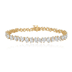 Multi Shape Diamond Tennis Bracelet