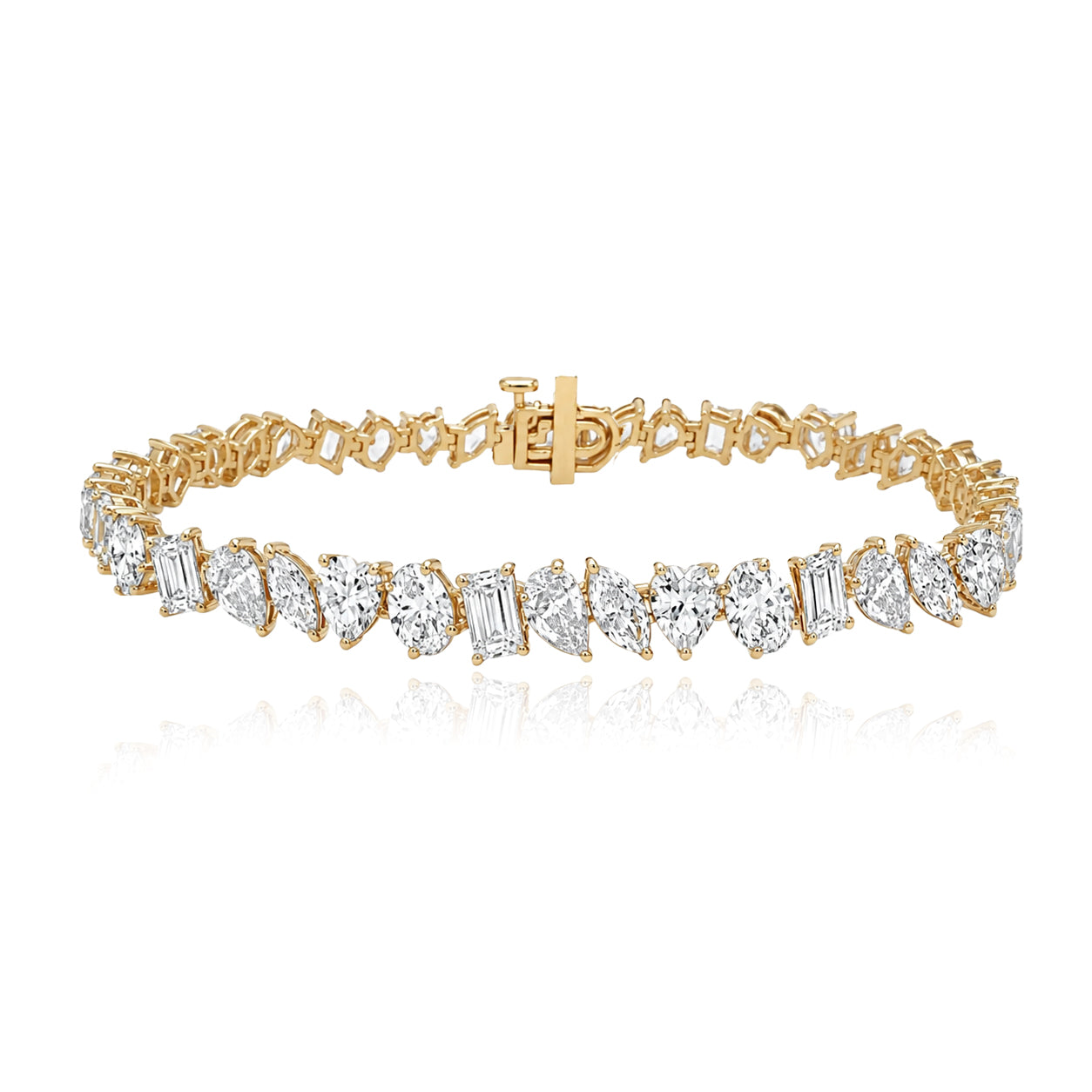 Multi Shape Diamond Tennis Bracelet
