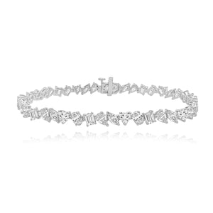 Multi Shape Diamond Tennis Bracelet
