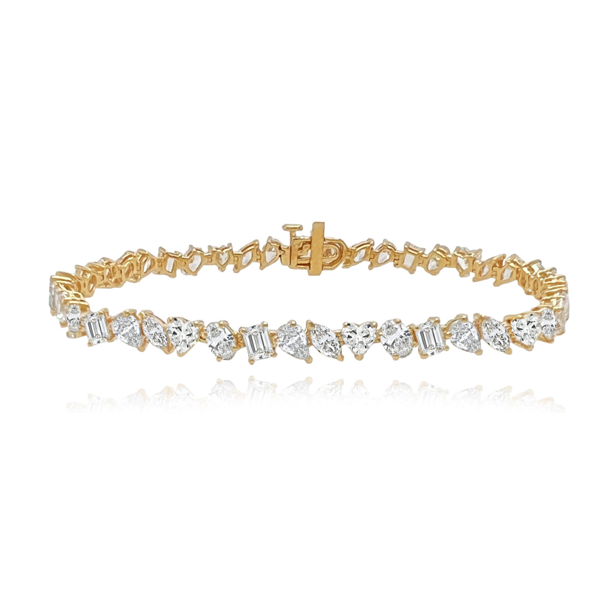 Multi Shape Diamond Tennis Bracelet