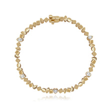 Load image into Gallery viewer, Multi Shape Diamond Golden Bracelet
