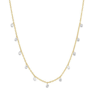 Dangling Floating Lab Diamond Necklace
