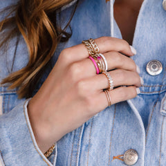 Midi Double Row Pave Ring