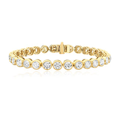 Round Bezel Diamond Tennis Bracelet
