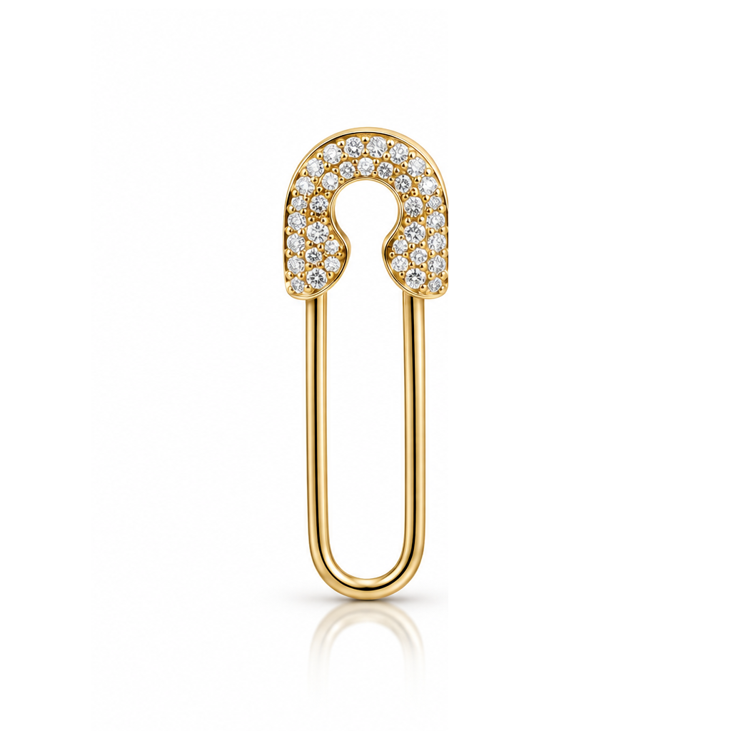 Pave Safety Pin Charm