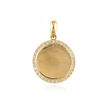 Load image into Gallery viewer, Round Pave Plate Charm
